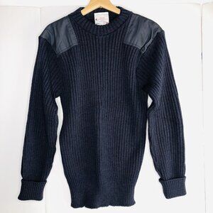 Brigade US AIR FORCE Navy Blue 100% Wool Sweater Sz 42 USAF Military England